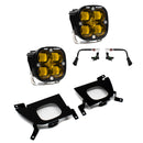 Baja Designs 2019+ Chevy Silverado 1500/2500/2500 HD SAE Amber Fog Pocket Kit-1