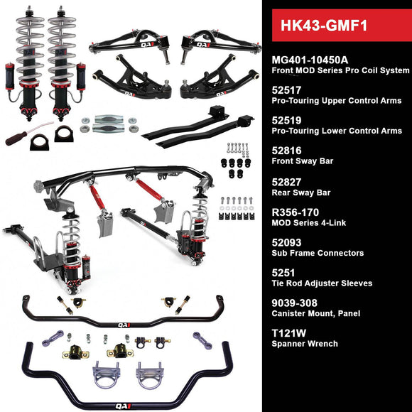 HK43-GMF1 Level 3 Full Vehicle Handling Kit, 67-69 GM F-Body, W/ Shocks