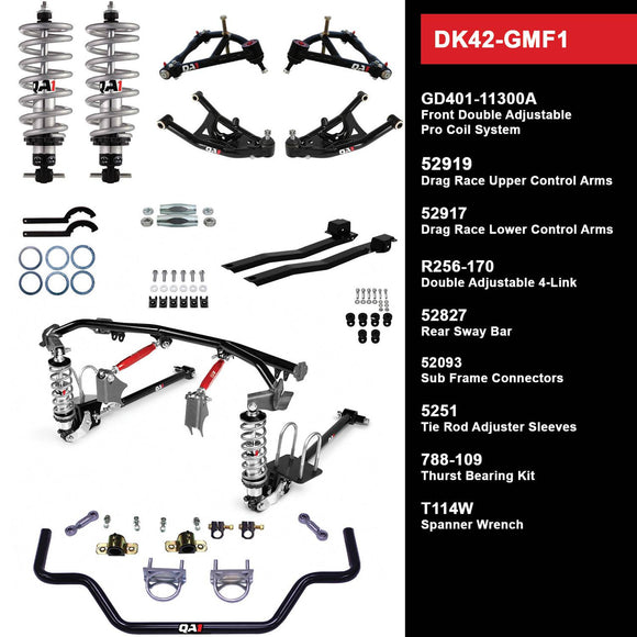 DK42-GMF1 DK42-GMF1 Level 2 Full Vehicle Drag Kit, 67-69 GM F-Body, W/ Shocks