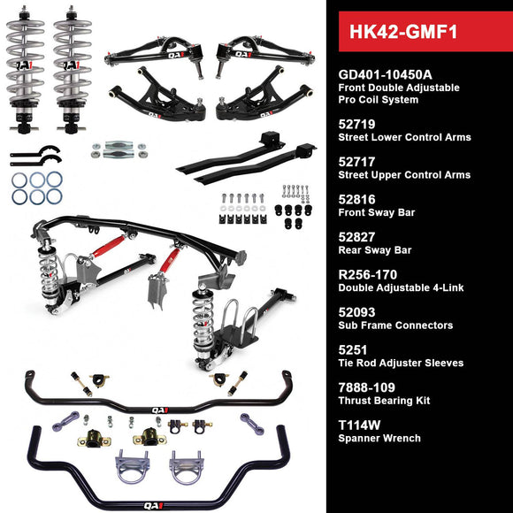 HK42-GMF1 Level 2 Full Vehicle Handling Kit, 67-69 GM F-Body, W/ Shocks