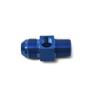 Russell Performance -6 AN Flare to 3/8in Pipe Pressure Adapter (Blue)-1