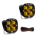 Baja Designs Squadron SAE LED Auxiliary Light Pod Pair - Amber-1