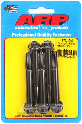 ARP M8 x 1.25 x 65 12pt Black Oxide Bolts (5/pkg)
