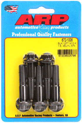 M10 X 1.50 X 45 BLK 12PT 5PK