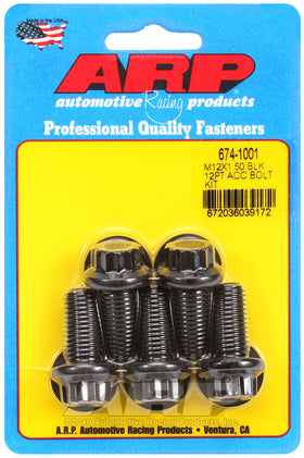 ARP M12 x 1.50 x 25 12pt Black Oxide Bolts (5/pkg)