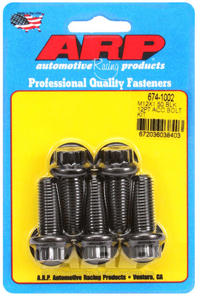 ARP M12 x 1.50 x 30 12pt Black Oxide Bolts (5/pkg)