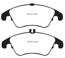 EBC 12+ Mercedes-Benz C250 Coupe 1.8 Turbo Sport Edition Redstuff Front Brake Pads-2
