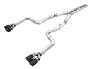 AWE Track Edition Exhaust for 15+ Challenger 6.4 / 6.2 SC - Diamond Black Quad Tips-1