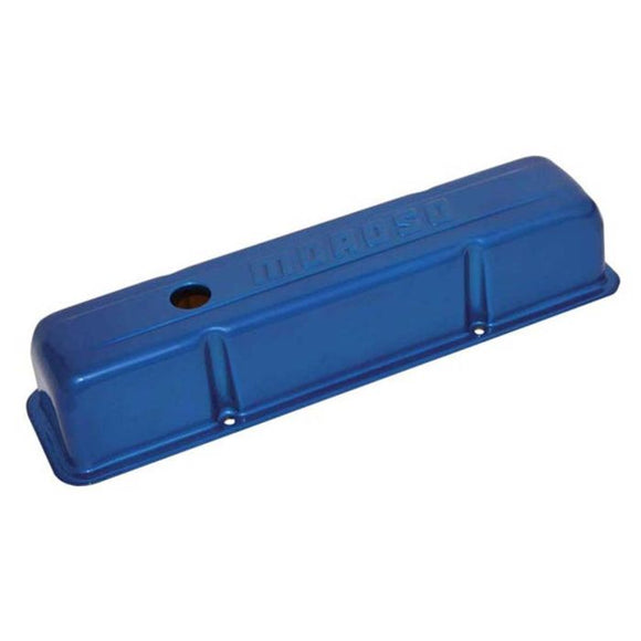 Moroso Chevrolet Small Block Valve Cover - Blue Powder Coat - Single