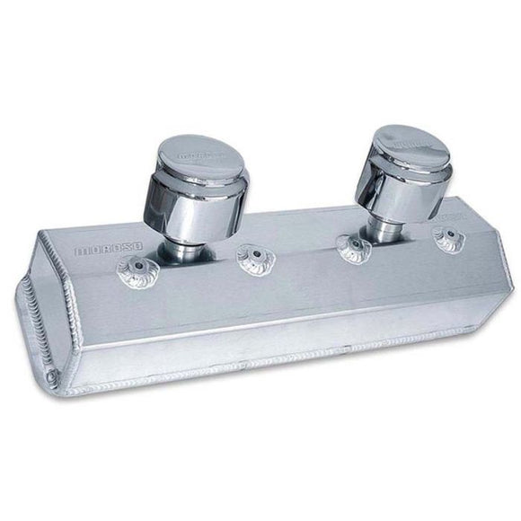 Moroso Chevrolet Small Block (w/Centerbolt Style Heads) Valve Cover w/Breathers - Aluminum - Pair