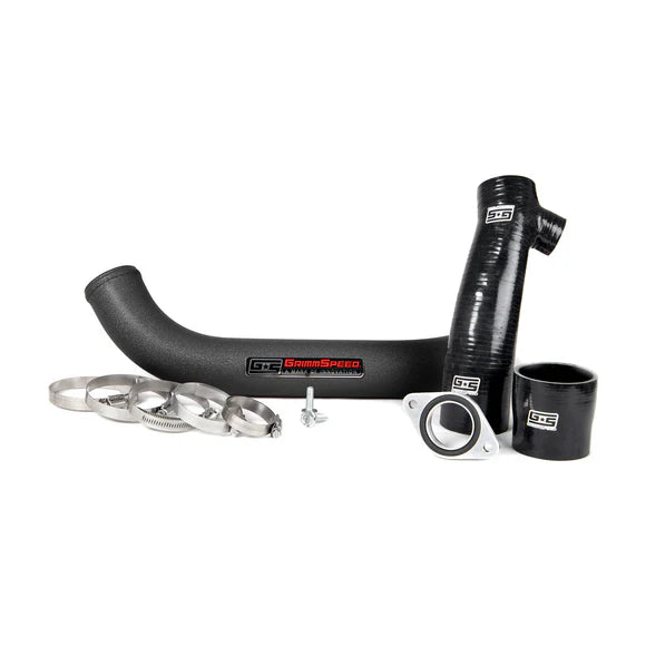 Grimmspeed Top Mount Intercooler Charge Pipe Kit Black For Subaru 15-21 WRX