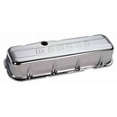 Moroso Chevrolet Big Block Valve Cover - w/Baffle - Stamped Steel Chrome Plated - Pair-1