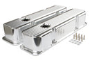 Mr. Gasket Finned Fabricated Aluminum Valve Covers - Polished 1960-1986 Chevrolet 262-400 Gen I Small Block-1