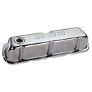 Moroso Ford 302/351W Valve Cover - w/o Baffles - Stamped Steel Chrome Plated - Pair-1
