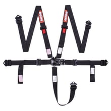RACEQUIP L&L 16.1 5PT 2' BELTS PD LAP BLK HW BLK