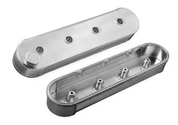 Mr. Gasket Fabricated Aluminum Valve Covers without Coil Stands - Silver 1999-2017 GM LS Series Engines