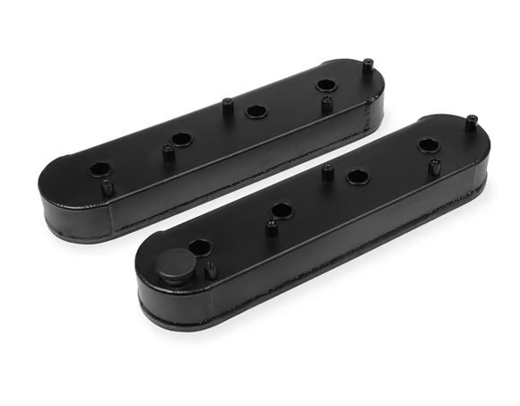 Mr. Gasket Fabricated Aluminum Valve Covers with Coil Stands- Satin Black 1999-2017 GM LS Series Engines