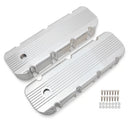 Mr. Gasket Finned Fabricated Aluminum Valve Covers - Polished 1965-2000 Chevrolet 396-454 Big Block-1