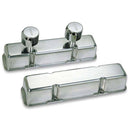 Moroso Chevrolet Small Block Valve Cover - 1 Cover w/2 Breathers - No Logo - Polished Alum - Pair-1