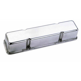 Moroso Chevrolet Small Block Valve Cover - 3.5in - No Logo - Polished Aluminum - Pair