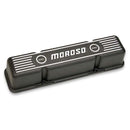 Moroso Chevrolet Small Block Valve Cover - 3.5in - Black Finished Aluminum - Pair-1