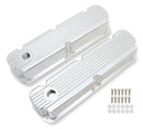 Mr. Gasket Finned Fabricated Aluminum Valve Covers - Polished 1962-1985 Ford 221-351W Small Block-1
