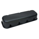 Moroso Chevrolet Big Block Valve Cover - Extra Tall - No Logo - Gray/Black Fiber Aluminum - Pair-1