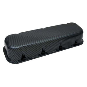 Moroso Chevrolet Big Block Valve Cover - Extra Tall - No Logo - Gray/Black Fiber Aluminum - Pair