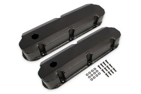 Mr. Gasket Fabricated Aluminum Valve Covers - Black 1962-1985 Ford 221-351W Small Block