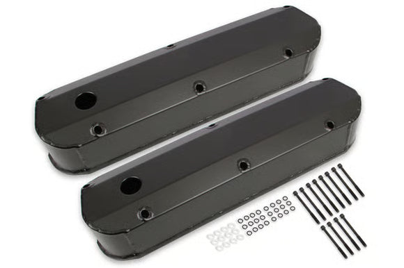 Mr. Gasket Fabricated Aluminum Valve Covers - Black 1962-1985 Ford 221-351W Small Block