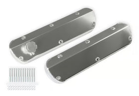 Mr. Gasket Fabricated Aluminum Valve Covers - Tapered Edge - Silver 1962-1985 Ford 221-351W Small Block