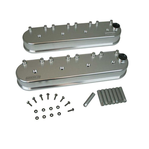 Moroso GM LS Valve Cover (w/AEM/Holley/Other Smart Coils) - Tall - Billet Aluminum - Pair