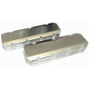 Moroso Chevrolet Big Block Valve Cover w/Billet Rail - No Logo - Exhaust & Intake Pockets - Aluminum-1