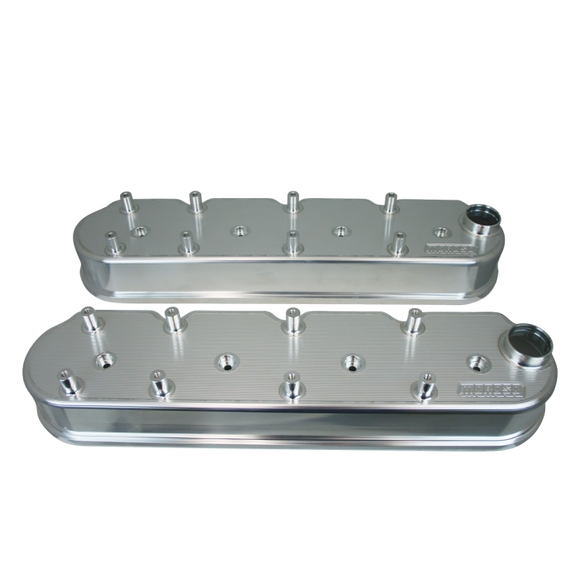 Moroso GM LS Valve Cover - 2.5in - w/Coil Mounts - COPO Breathers on Each Cover - Billet Alum - Pair