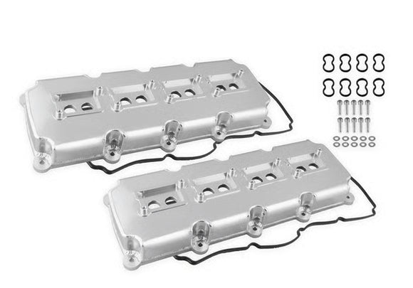 Mr. Gasket Fabricated Valve Covers - Silver Finish 2003-2020 Mopar 5.7L, 6.1L, 6.4L Gen III Hemi