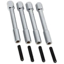 Moroso Valve Cover Hex Head Nuts - 1/2in Head - 3-7/8in - Steel - Chrome Plated - Set of 4-1