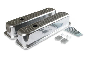 Mr. Gasket Cast Aluminum Ball Milled Center Bolt Valve Covers - Polished  1987-1997 Chevrolet 305/350 Small Block