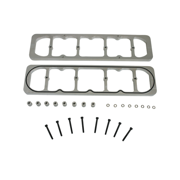 Moroso Chevrolet Small Block Valve Cover Adapter - GM LS Cylinder Heads - Billet Aluminum