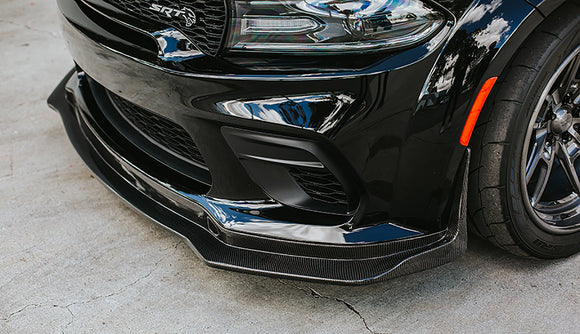 Type-MB carbon fiber front chin spoiler for 2020-2023 Dodge Charger Widebody