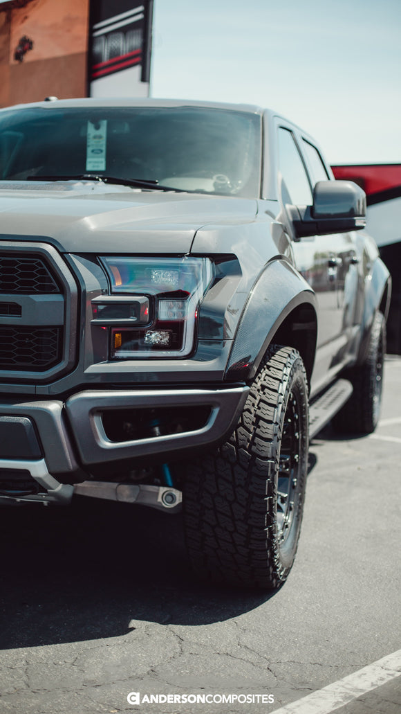 Anderson Composites 17-18 Ford Raptor Type Wide Fender Flares (Front)