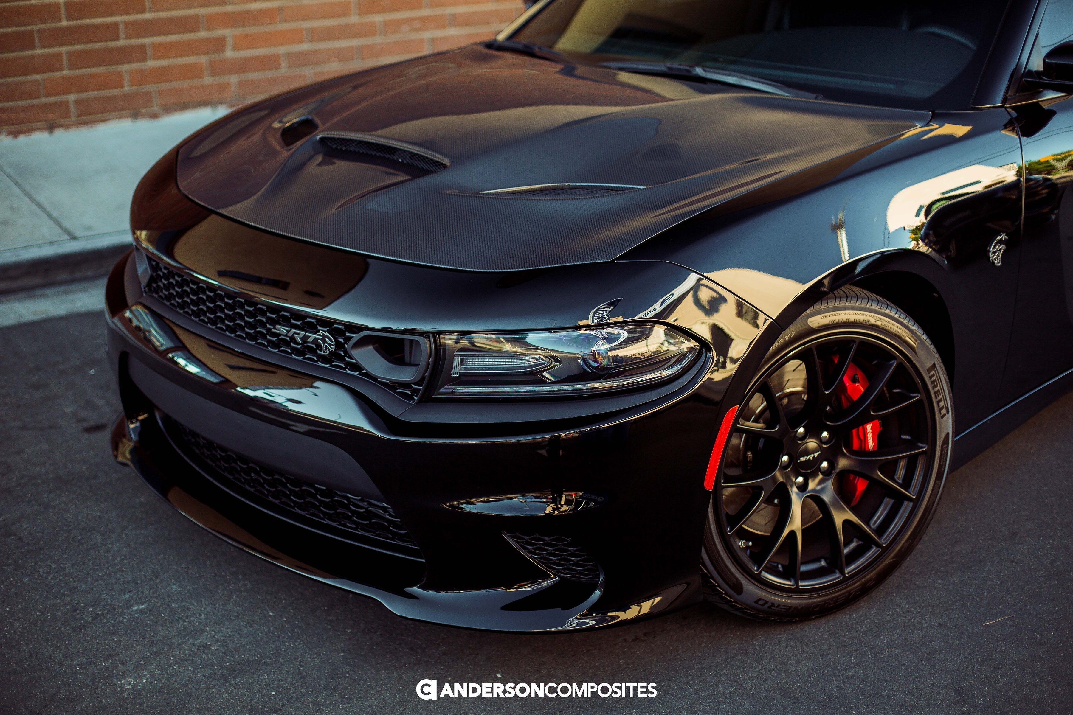 Anderson Composites 15-18 Dodge Charger Hellcat Type-OE Style Carbon Fiber Hood