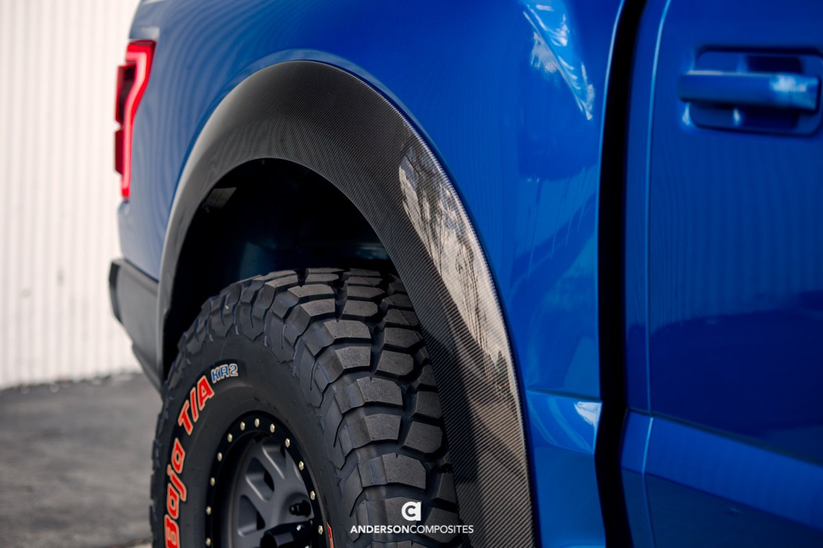 Anderson Composites 17-18 Ford Raptor Carbon Fiber Fender Flares (Rear ...