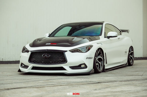 Seibon 17-19 Infiniti Q60 TSII-Style Carbon Fiber Hood