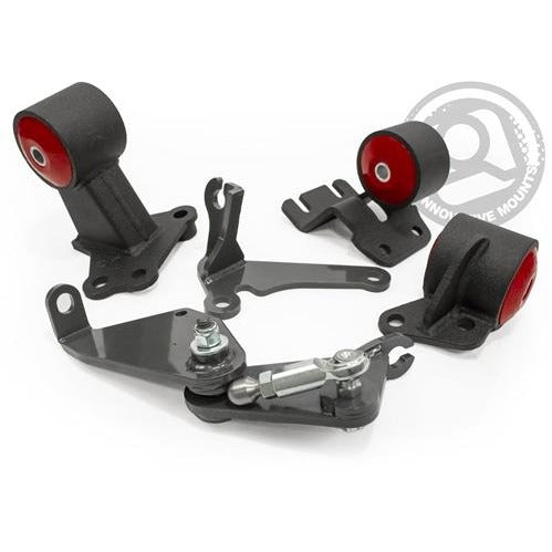 Innovative 90-93 Integra B-Series Black Steel Mounts 75A Bushings (Auto to Manual Hydro Actuator)