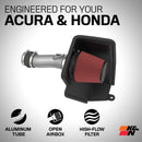 K&N 2022 Honda Civic 1.5L Turbo L4 Silver Typhoon Intake-2