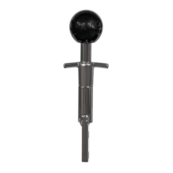 HURST CORVETTE REPRODUCTION CHROME SHIFTER HANDLE WITH BLACK CHROME KNOB FOR 196