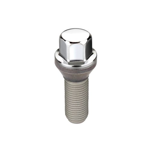 McGard Hex Lug Bolt (Cone Seat) M12X1.25 / 17mm Hex / 25.6mm Shank Length (Box of 50) - Chrome