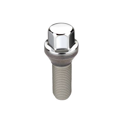 McGard Hex Lug Bolt (Cone Seat) M12X1.5 / 17mm Hex / 25.5mm Shank Length (Box of 50) - Chrome