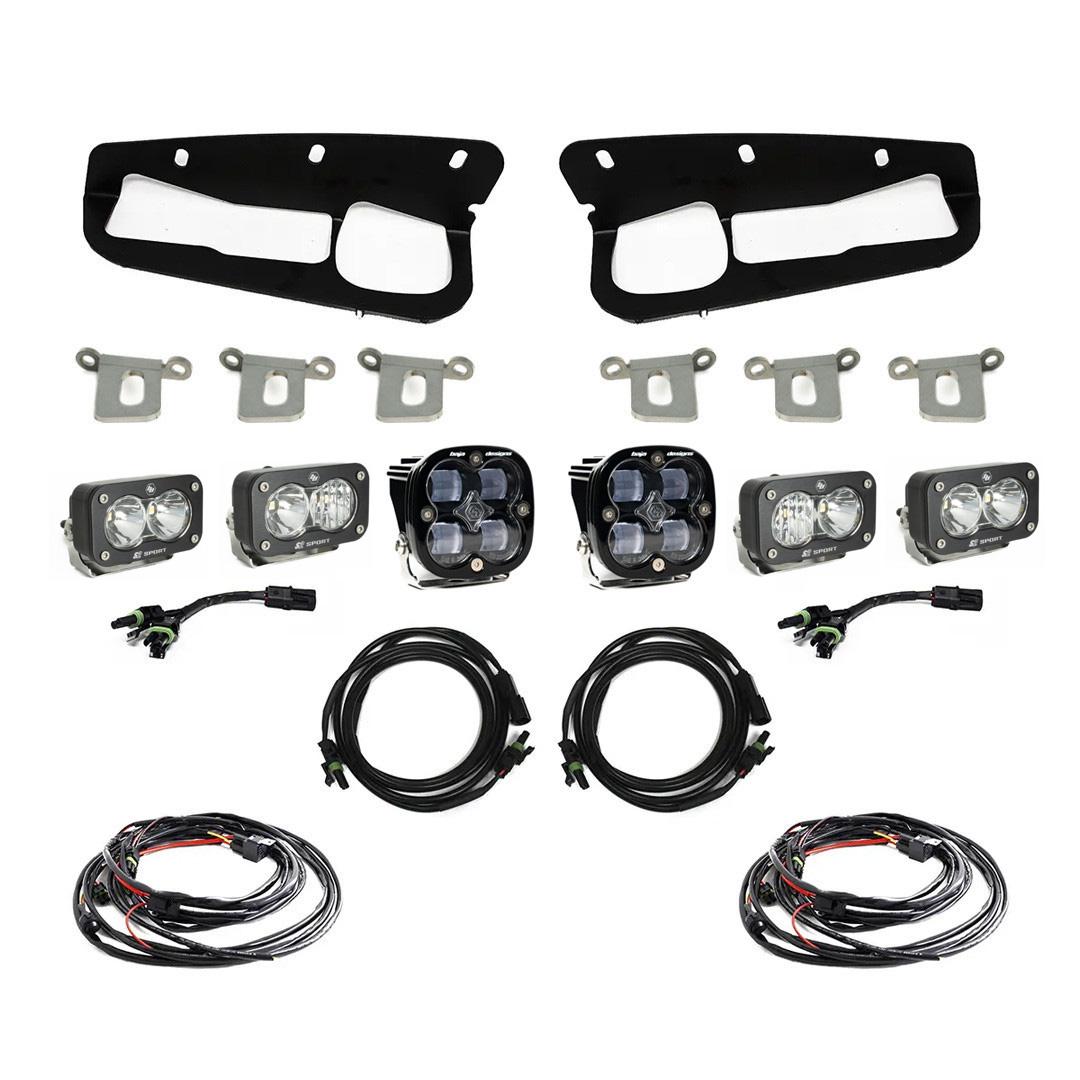 Baja Designs 2021+ Ford Bronco Amber SAE Fog Pocket Kit w/Upfitter