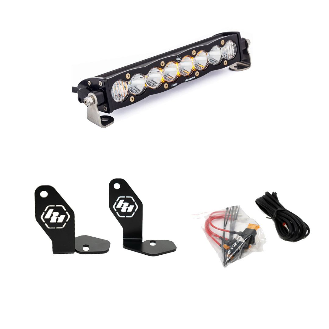 Baja Designs Polaris Pro-R S8 10in Hood Mount Kit - Amber